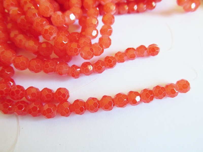 (image for) Watermellon crystal faceted rondelle beads #TU1382